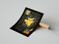 Pichu Pikachu Raichu Pokemon Evolution poster from a protective brown cardboard tube
