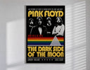 Pink Floyd Dark Side of the Moon Earls Court 1973 poster framed in white on a clean gallery wall