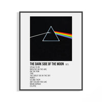 Framed Pink Floyd Dark Side of the Moon Prism print shown as a statement piece on a gallery wall