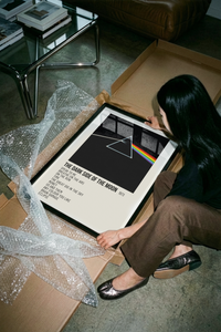Pink Floyd Dark Side of the Moon Prism framed print hand-wrapped and packed for safe shipping