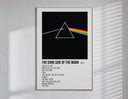 Pink Floyd Dark Side of the Moon Prism poster framed in white on a clean gallery wall