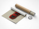 Rolled Porsche 911 Carrera RS 1995 classic sports car poster with cardboard tube packaging