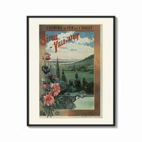 Framed landscape view of Paris from hills print shown as a bold statement piece on a clean gallery wall