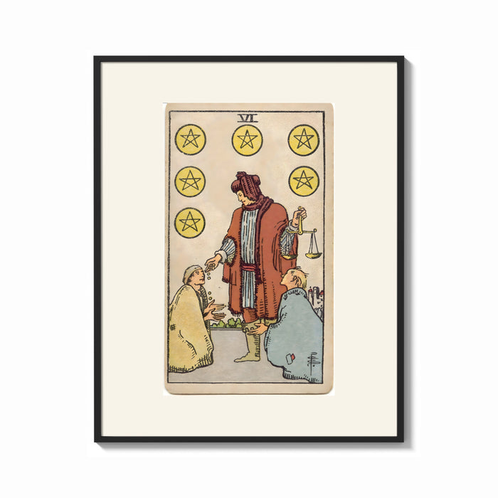 Framed Merchant giving coins to beggars print shown as a bold statement piece on a clean gallery wall