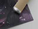 Matte paper-texture close-up of the Anime girl with pink eyes print