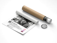 Taylor Swift 1989 Biography Portrait poster being unrolled on a concrete floor