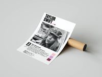 Taylor Swift 1989 Biography Portrait poster rolled beside its crush-resistant shipping tube