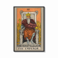Framed The Emperor print shown as a bold statement piece on a clean gallery wall