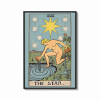 Framed The Star print shown as a bold statement piece on a clean gallery wall