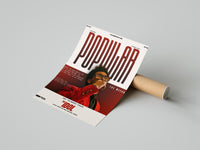 The Weeknd Popular Idol Magazine Cover poster rolled beside its crush-resistant shipping tube