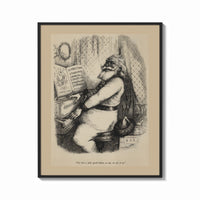 Framed Santa Claus playing a piano print shown as a bold statement piece on a clean gallery wall
