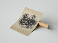 Rolled Boy facing a large turkey poster beside its crush-resistant kraft shipping tube