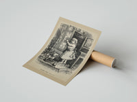 Rolled Small child reaching toward nursery wall tiles poster beside its crush-resistant kraft shipping tube