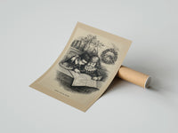 Rolled Two children studying a map together poster beside its crush-resistant kraft shipping tube