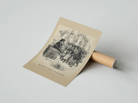 Rolled Santa Claus on Christmas box with children poster beside its crush-resistant kraft shipping tube
