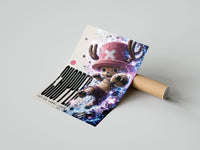 Rolled Tony Tony Chopper anime character poster beside its crush-resistant kraft shipping tube
