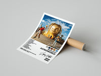 Travis Scott Astroworld Album Cover poster print laid beside its crush-resistant shipping tube