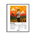 Framed Tyler the Creator Flower Boy print shown as a statement piece on a gallery wall
