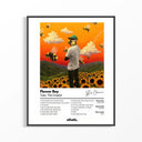Framed Tyler the Creator Flower Boy print shown as a statement piece on a gallery wall
