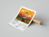 Tyler the Creator Flower Boy poster print laid beside its crush-resistant shipping tube