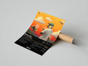 Tyler the Creator Flower Boy Tracklist poster print laid beside its crush-resistant shipping tube