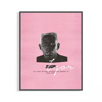 Framed Tyler the Creator IGOR print shown as a statement piece on a gallery wall