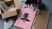 Tyler the Creator IGOR framed print being unboxed from protective packaging