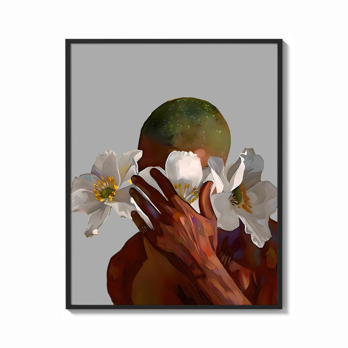 Framed Frank Ocean Portrait print shown as a bold statement piece on a clean gallery wall